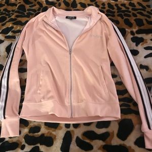 Bebe Light Pink ZIP Up Sweater